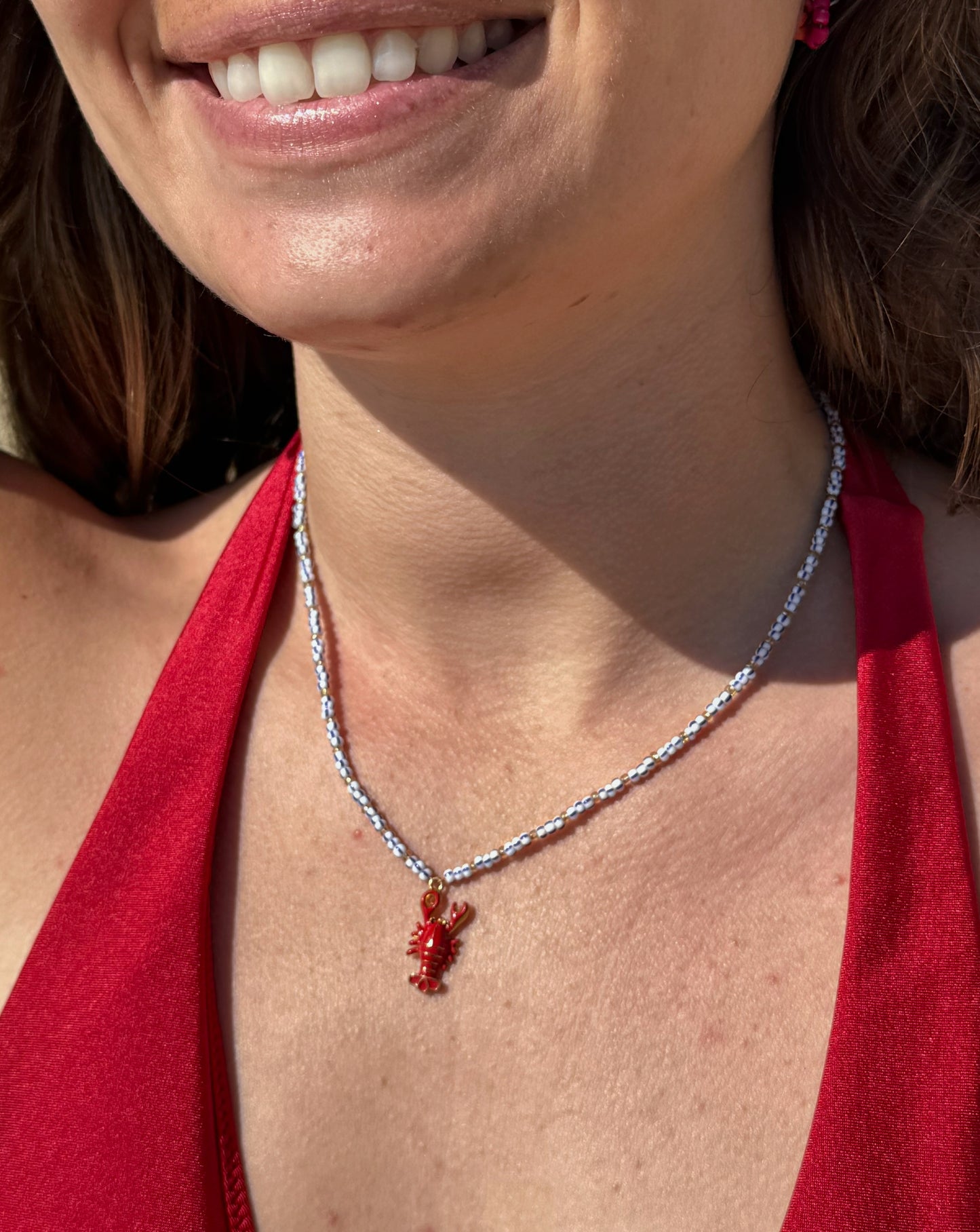 Collier Lobster Love - Blanc
