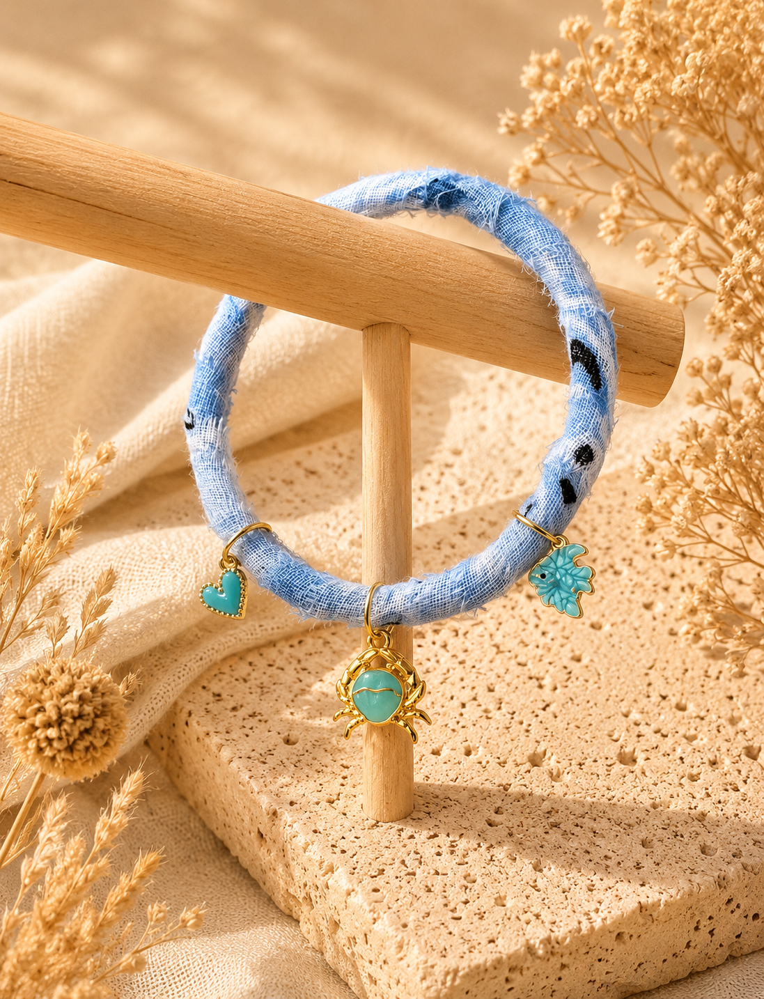 Bracelet Jonc Bandana Charms