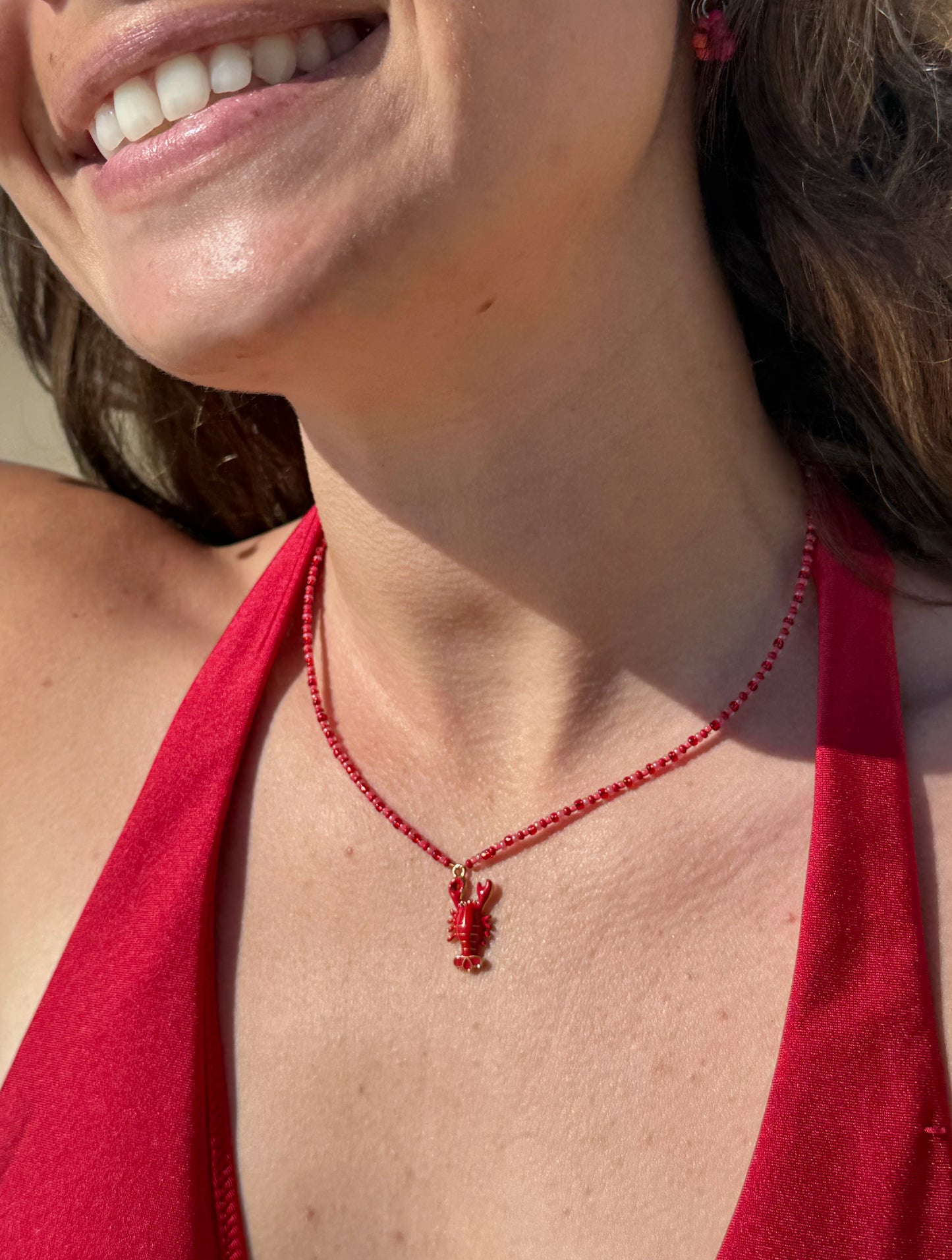 Collier Lobster Love - Rouge