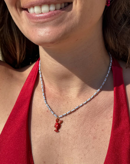 Collier Lobster Love - Blanc