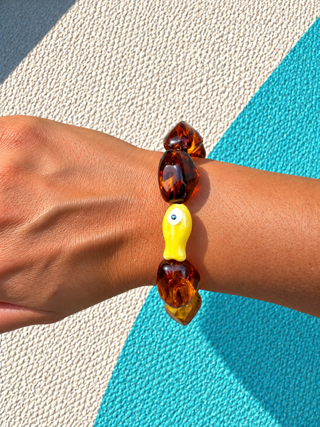 Bracelet Méditerranée – Perles XXL & Breloques