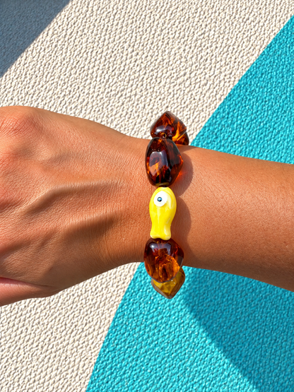 Bracelet Méditerranée – Perles XXL & Breloques