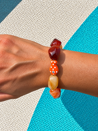 Bracelet Méditerranée – Perles XXL & Breloques