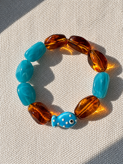Bracelet Méditerranée – Perles XXL & Breloques