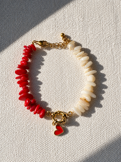 Bracelet « Cœur Corail »