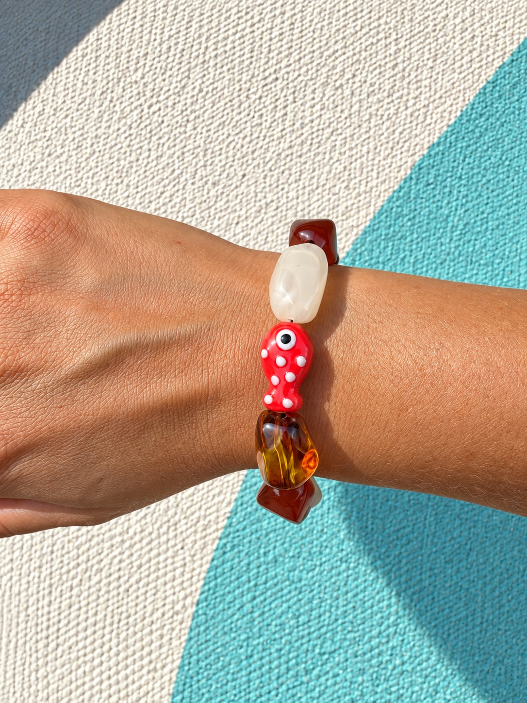 Bracelet Méditerranée – Perles XXL & Breloques