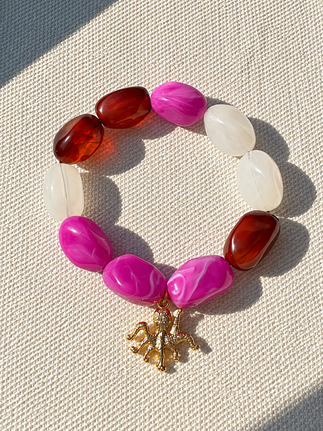 Bracelet Méditerranée – Perles XXL & Breloques