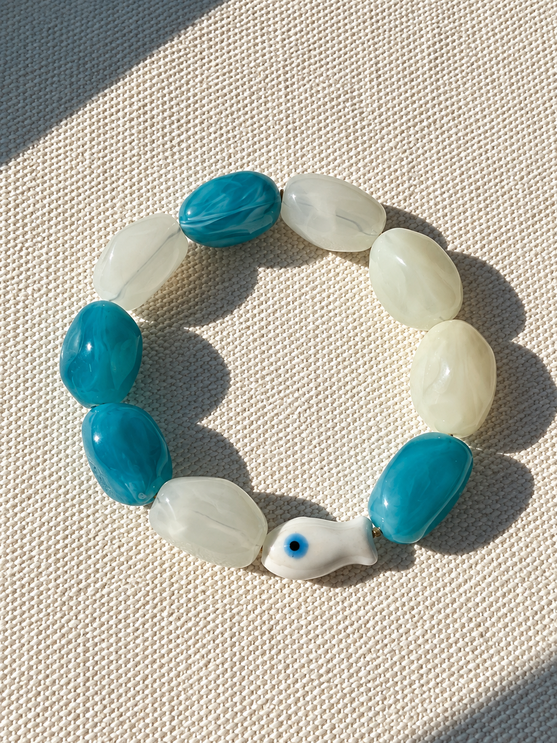 Bracelet Méditerranée – Perles XXL & Breloques