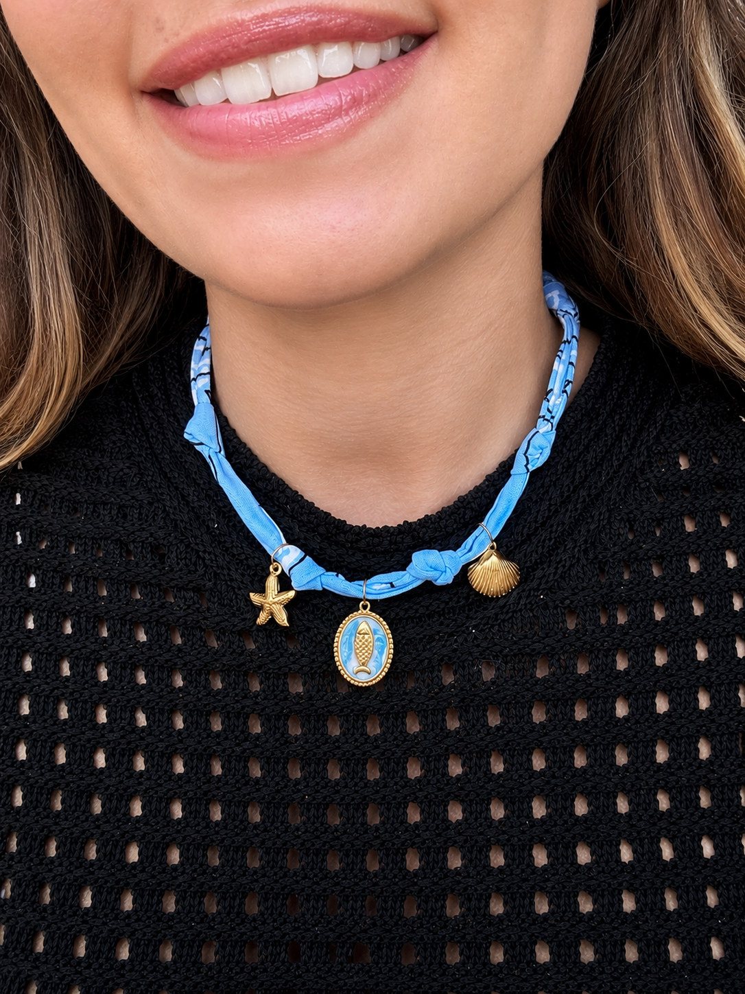 Collier Bandana Azure