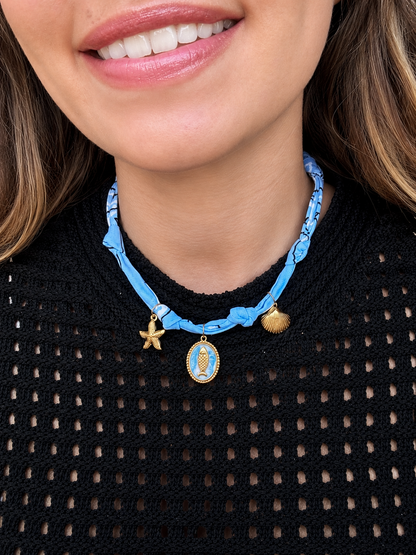 Collier Bandana Azure