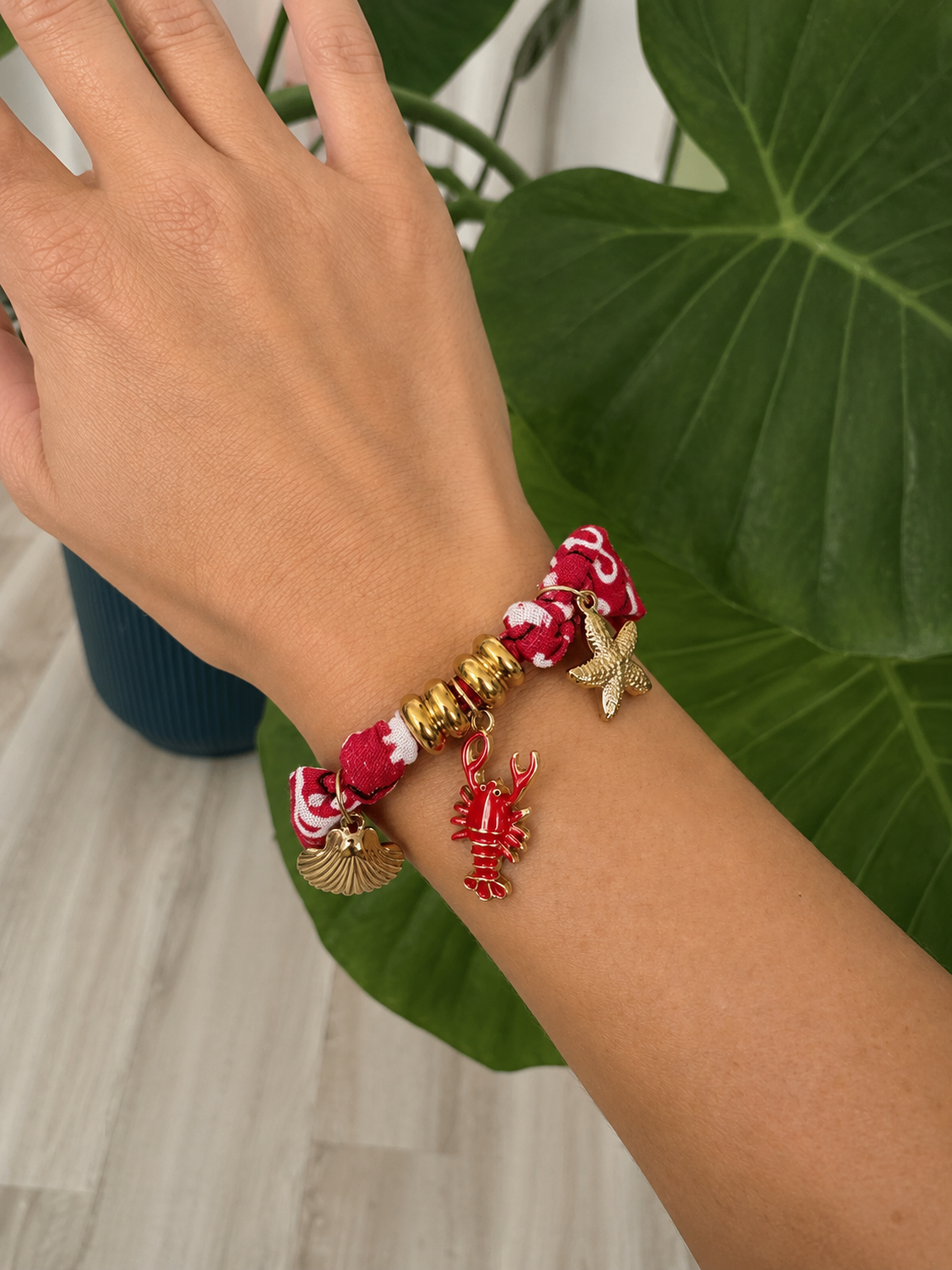 Bracelet bandana Riviera rouge