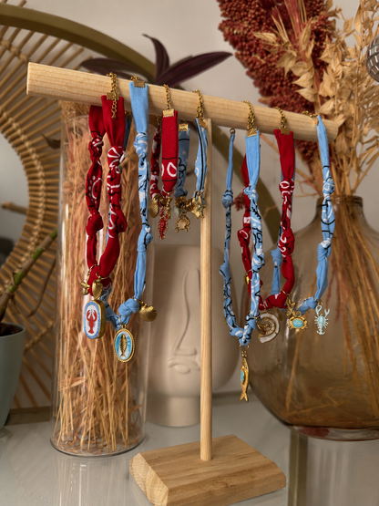 Bracelet bandana Riviera rouge