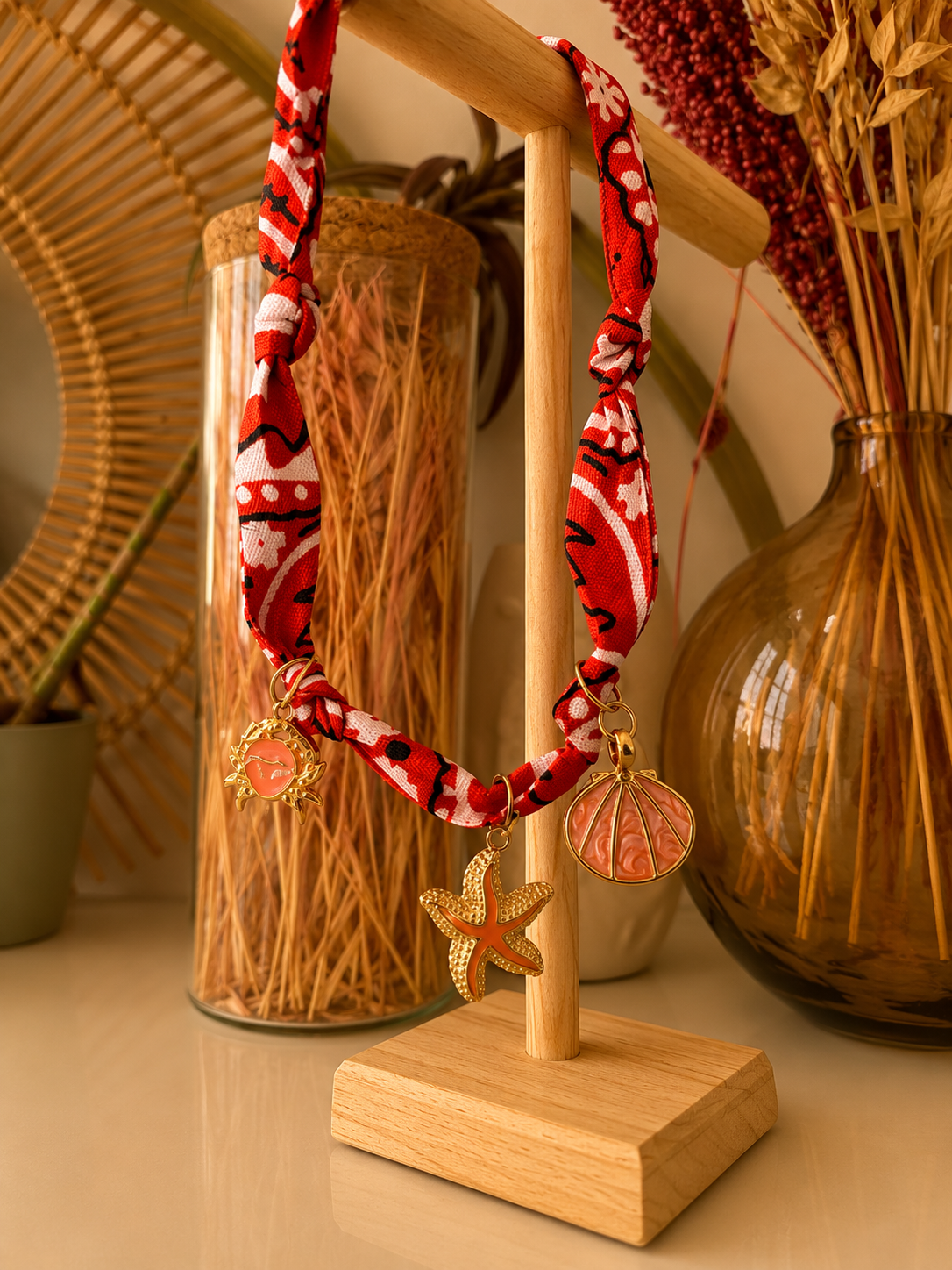 Collier Bandana Sunset Coral