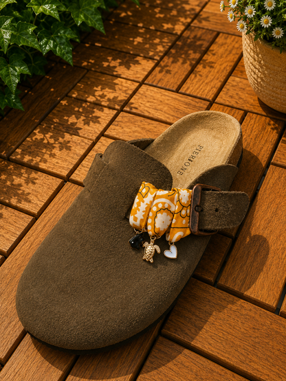 Bandana Sandales – Sunset Gold ☀️🧡