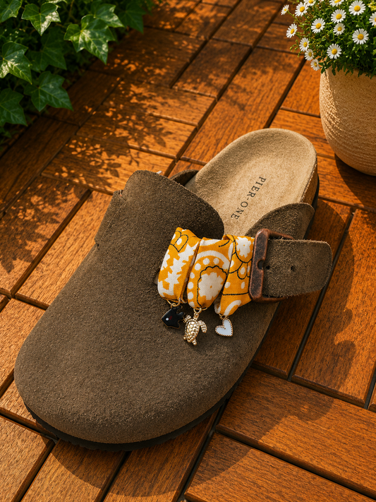 Bandana Sandales – Sunset Gold ☀️🧡