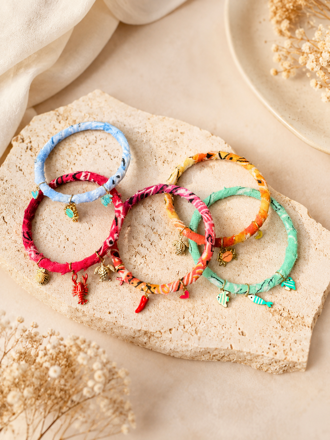 Bracelet Jonc Bandana Charms