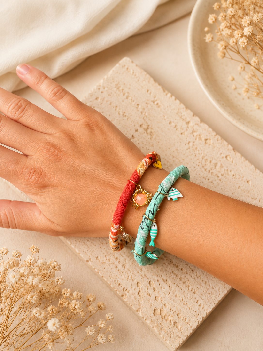 Bracelet Jonc Bandana Charms