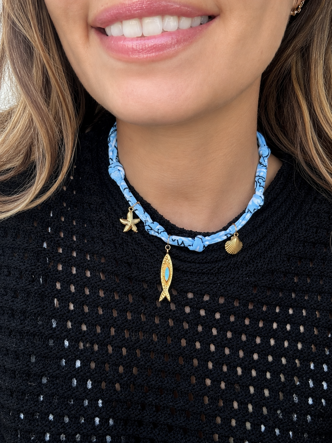 Collier Bandana Azure