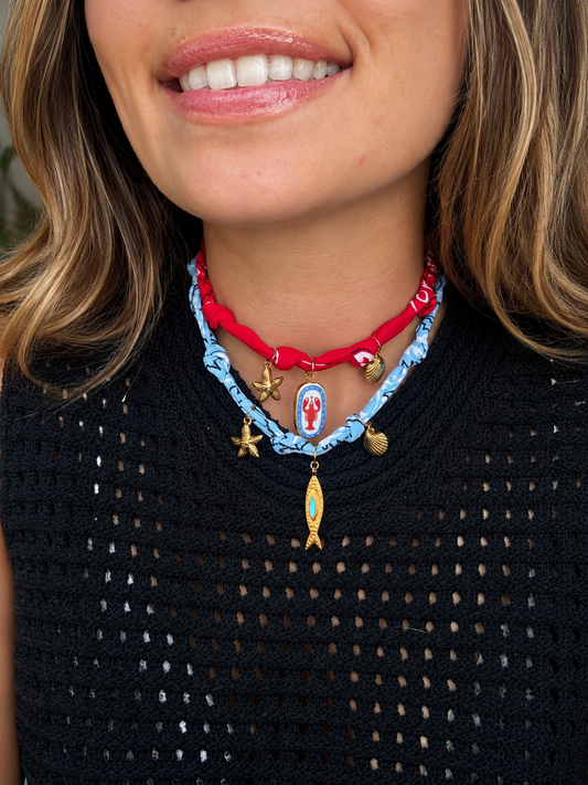Collier Bandana Riviera Rouge