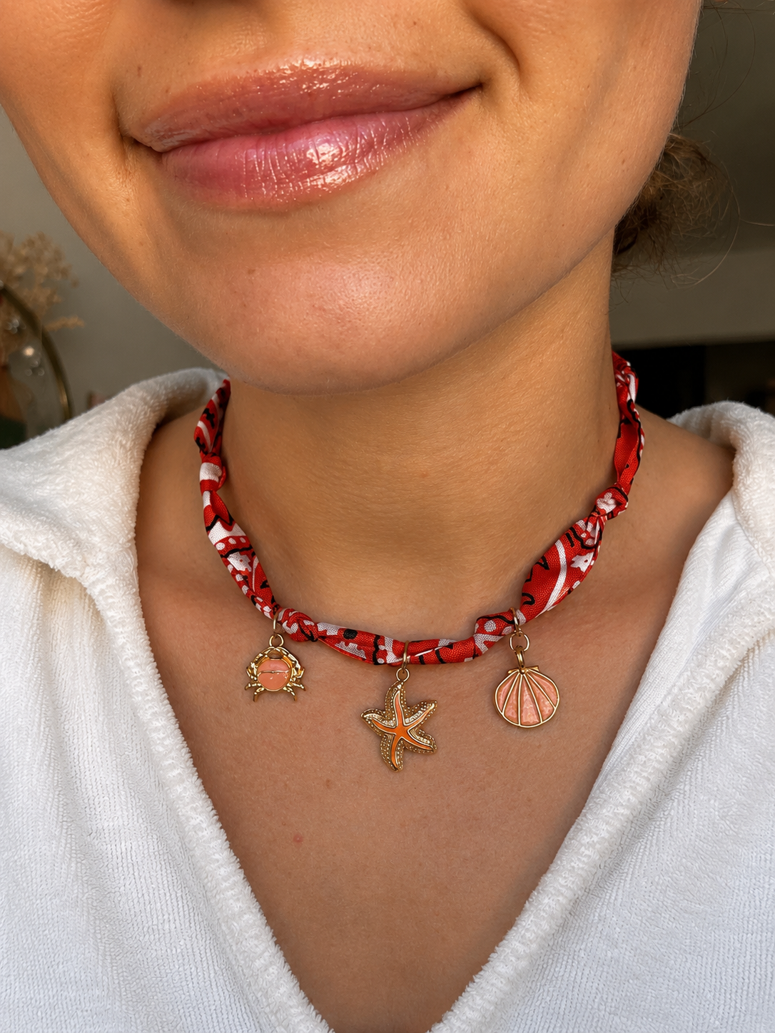 Collier Bandana Sunset Coral