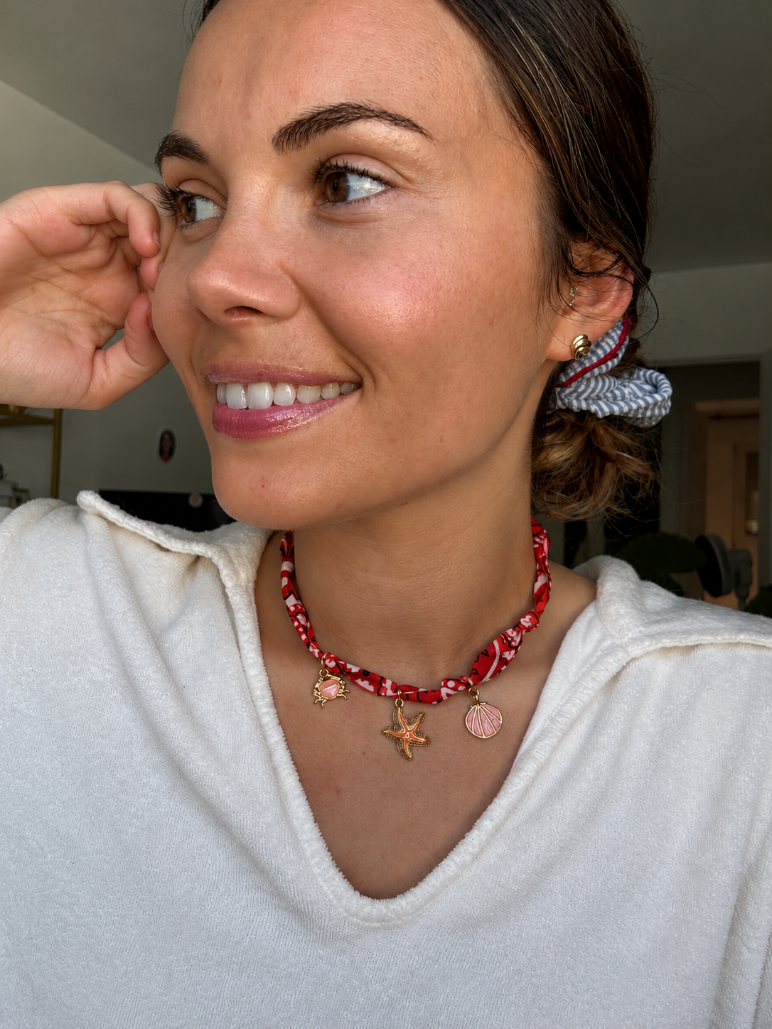 Collier Bandana Sunset Coral
