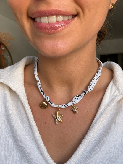 Collier Bandana White Ocean