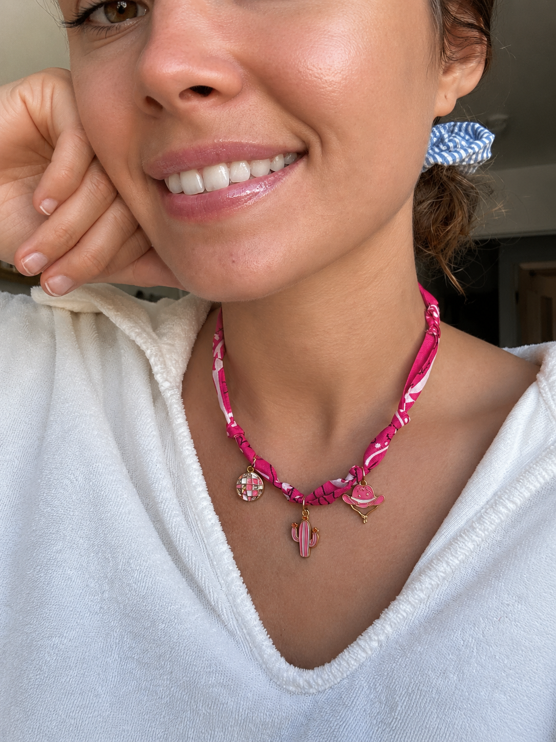 Collier Bandana Sunset Rose