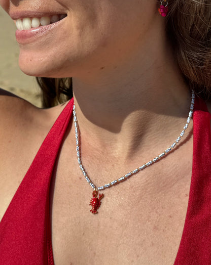 Collier Lobster Love - Blanc