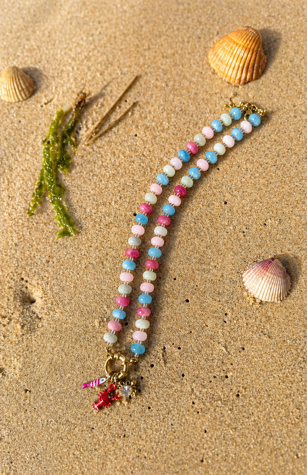 Collier pastel - homard, poisson & crabe